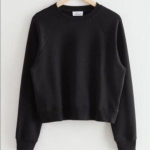 & Other Stories Relaxed Cropped Cotton Sweatshirt - Size XS